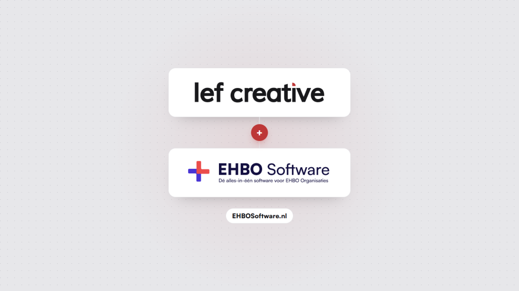 Logo van Lef Creative met daaronder het logo van EHBO Software