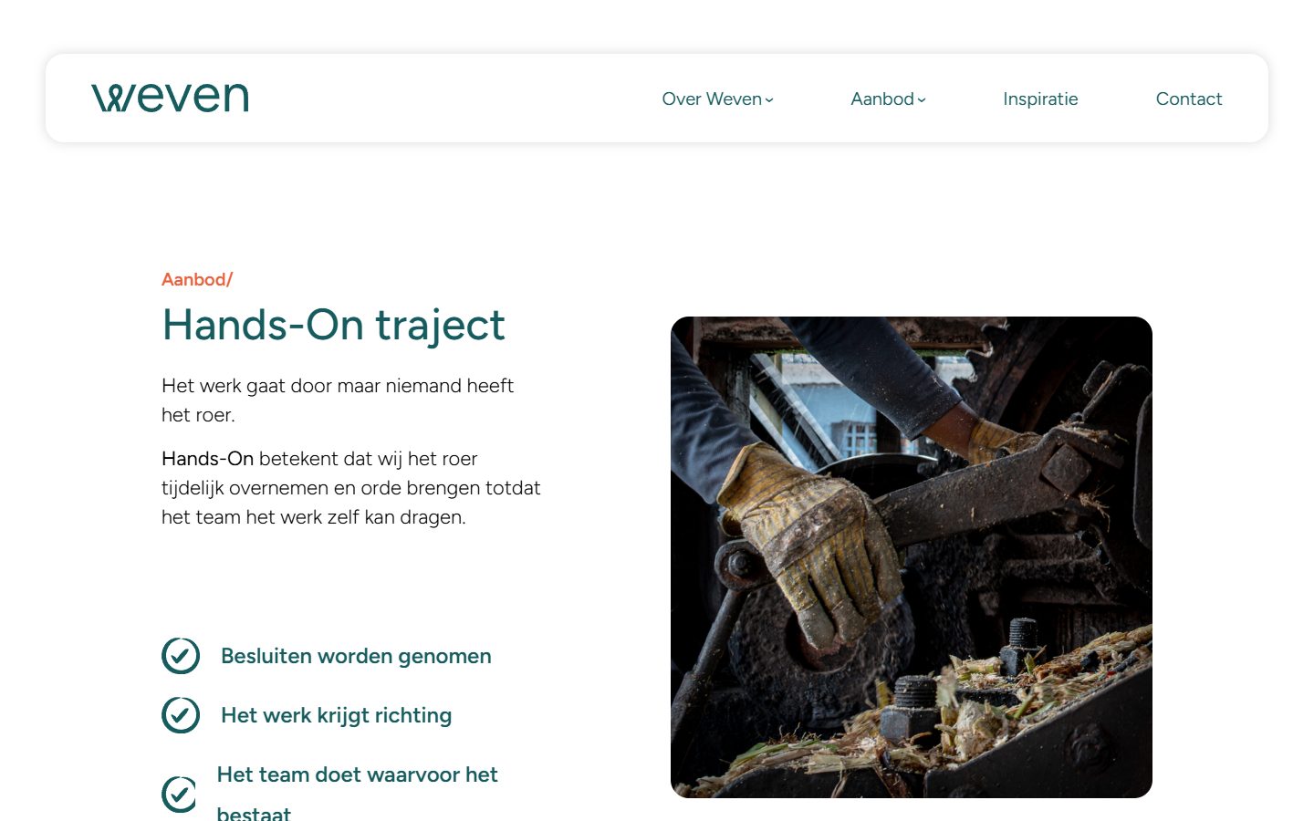 The Hands-On programme on the Weven website
