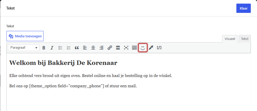 Het venster Icon selecteren met het zoekveld en een lijst iconen, het zoekveld gemarkeerd